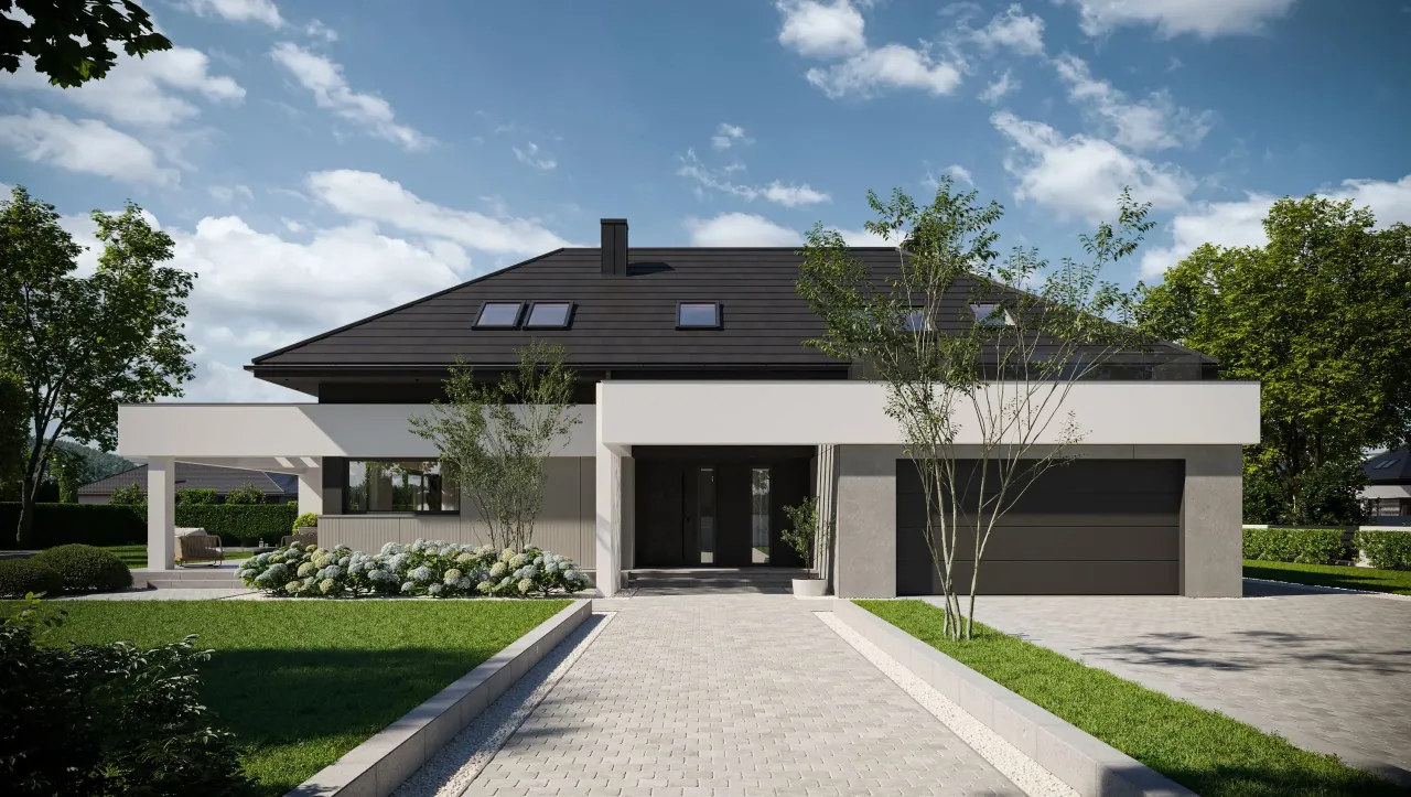 różne rodzaje elewacji domów nowoczesnych