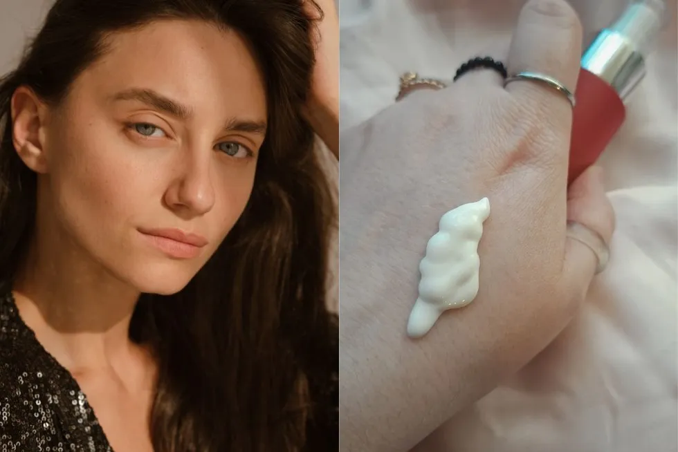 Przed i po stosowaniu kremu rewitalizującego