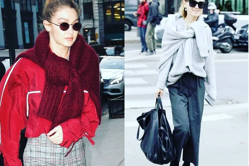 bluza zarzucona na ramiona stylizacje