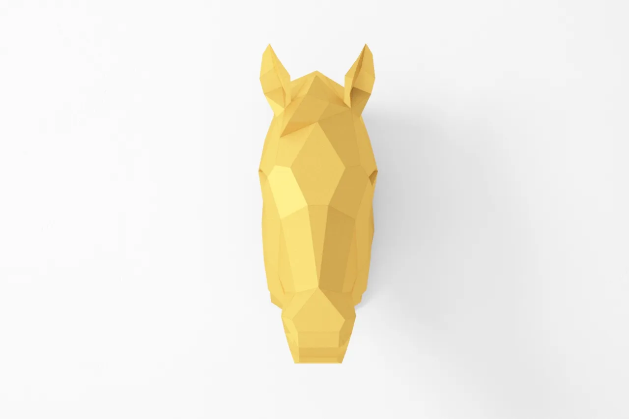 szablon głowy konia z kartonu wycięty