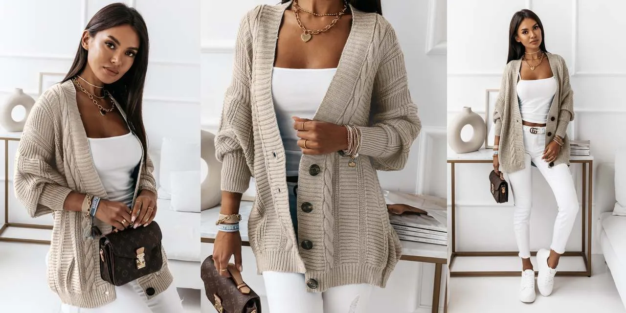 Stylizacje z długim kardiganem na co dzień i elegancko