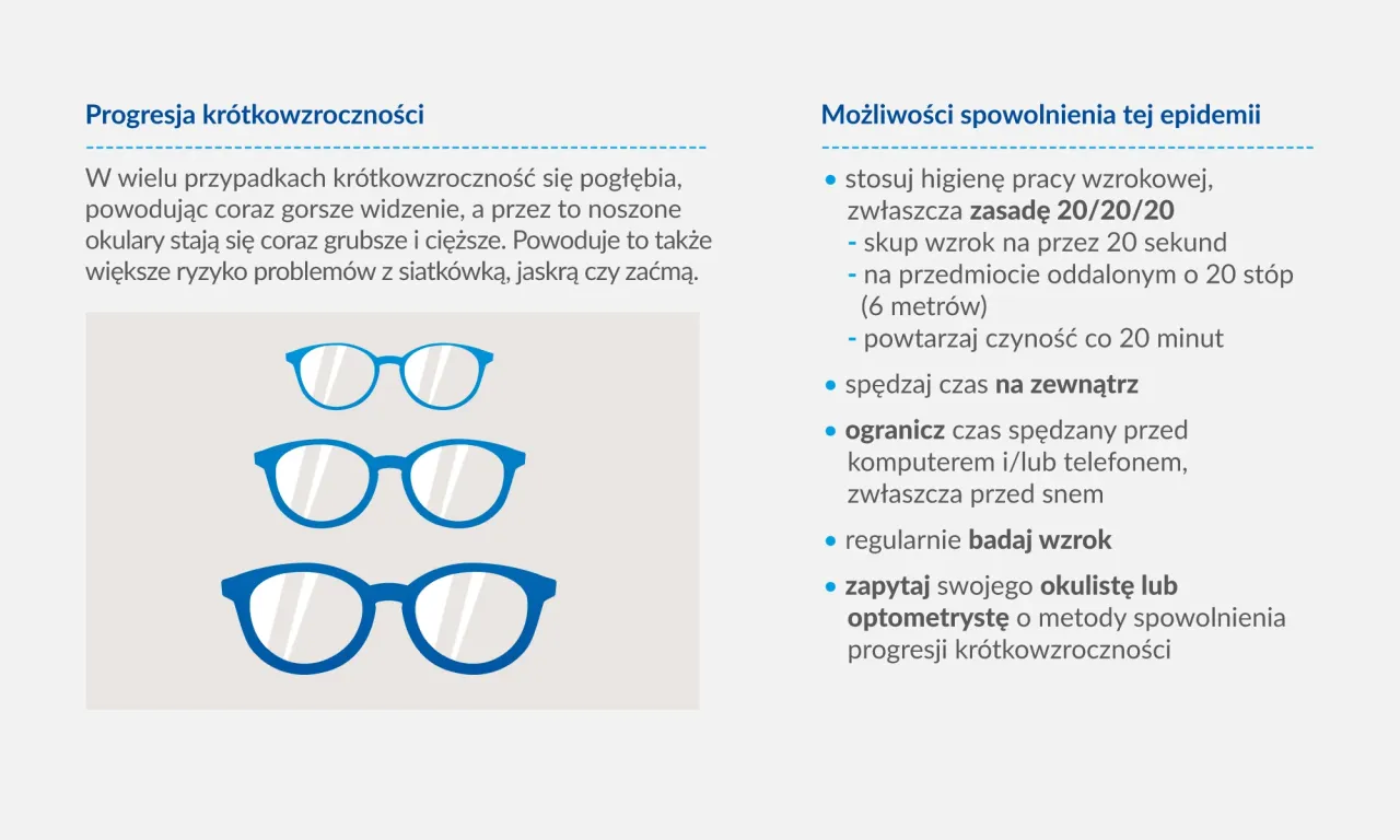 objawy kr&oacute;tkowzroczności