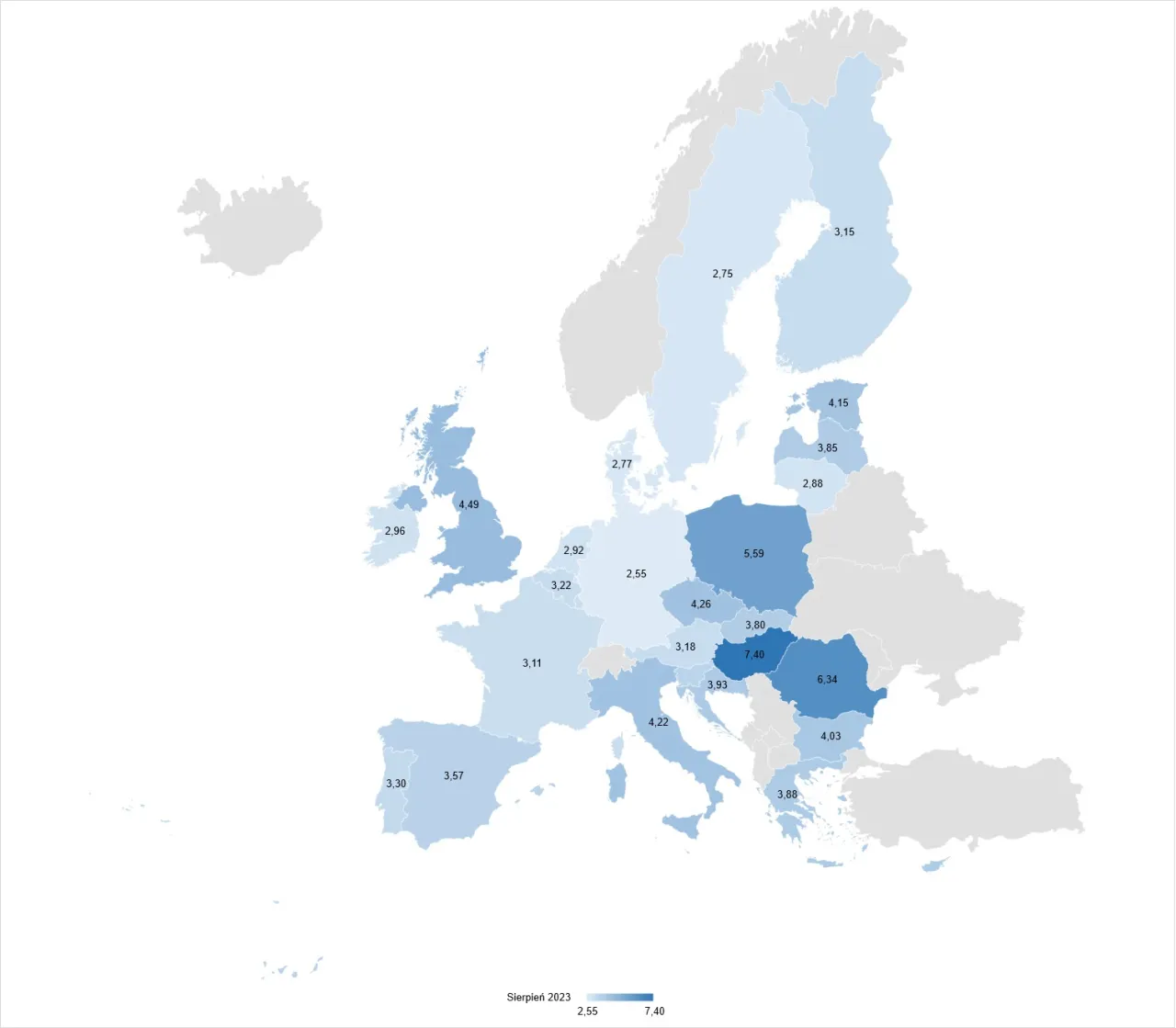 Mapa rentowności obligacji skarbowych na świecie