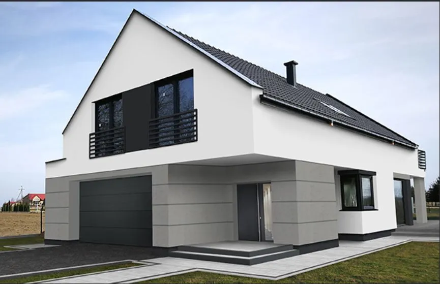 elewacja tynk silikonowy samoczyszczący