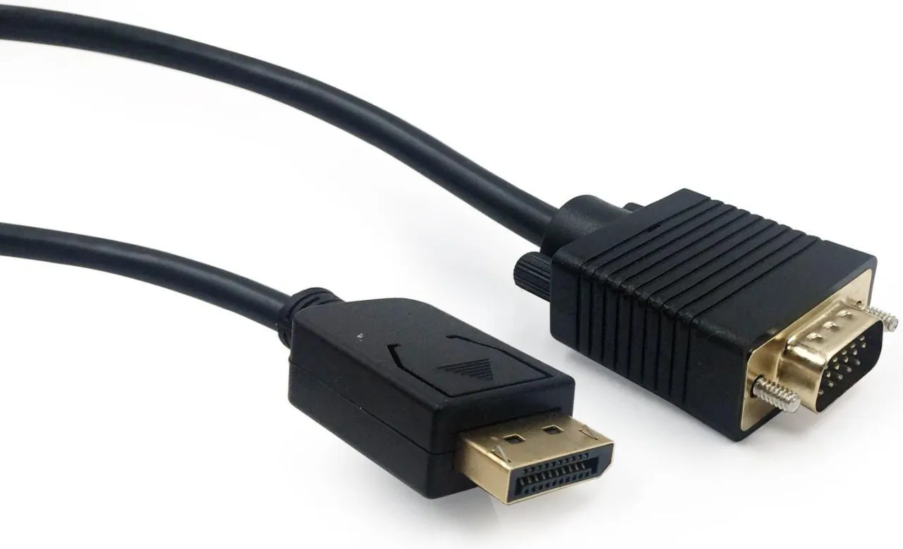 Przykłady kabli sygnałowych HDMI DisplayPort VGA