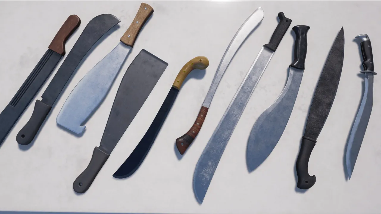 R&oacute;żne typy maczet por&oacute;wnanie