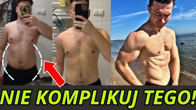 Przykłady sylwetki skinny fat przed i po transformacji