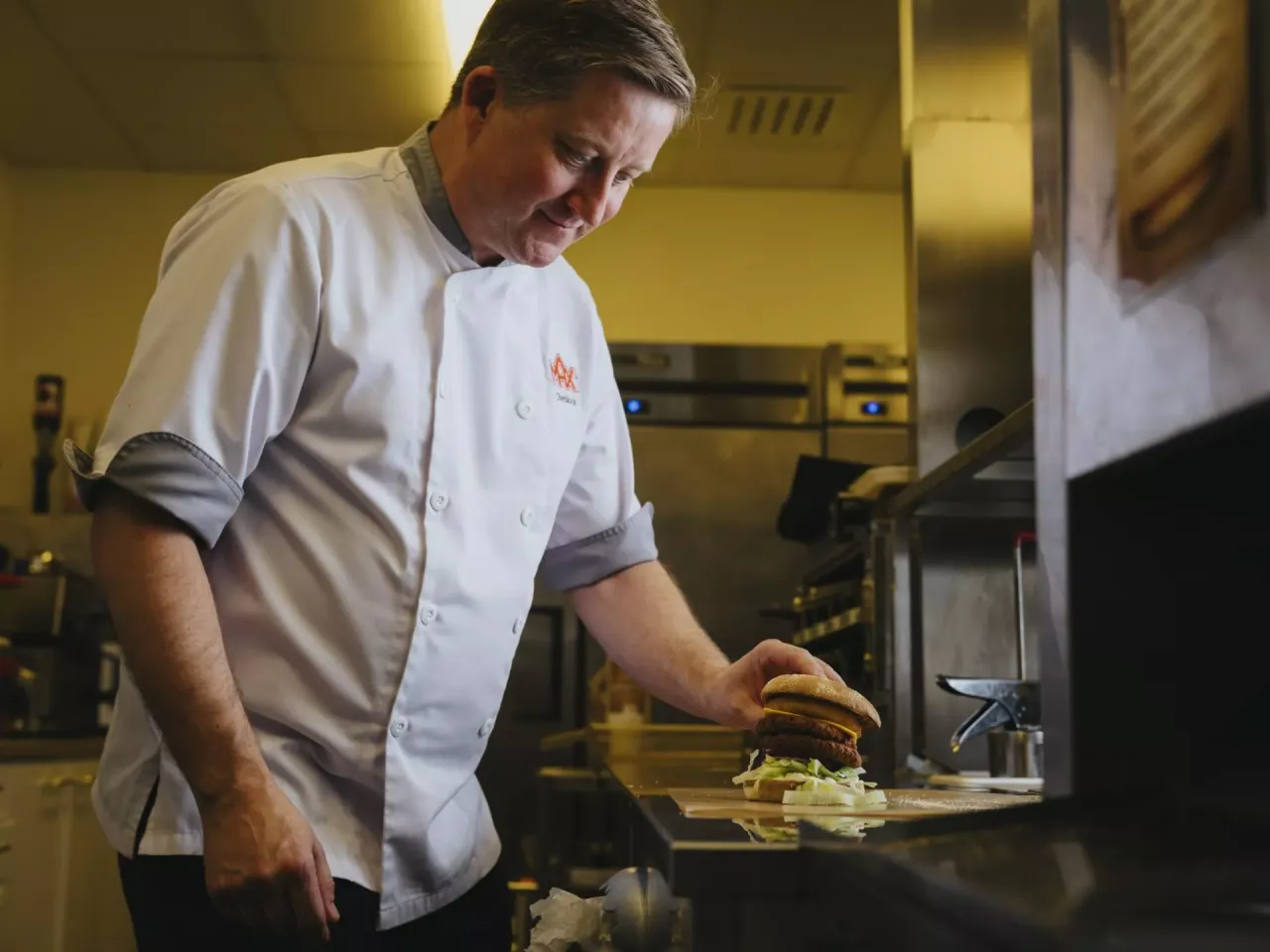 szef kuchni test dotyku burger