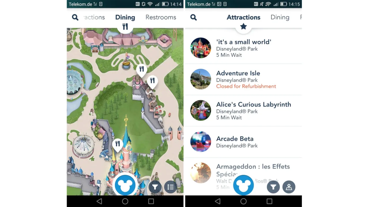 Disneyland Paris App Wartezeiten