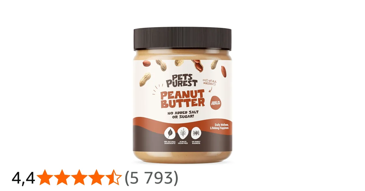 bezpieczne masło orzechowe dla psa etykieta