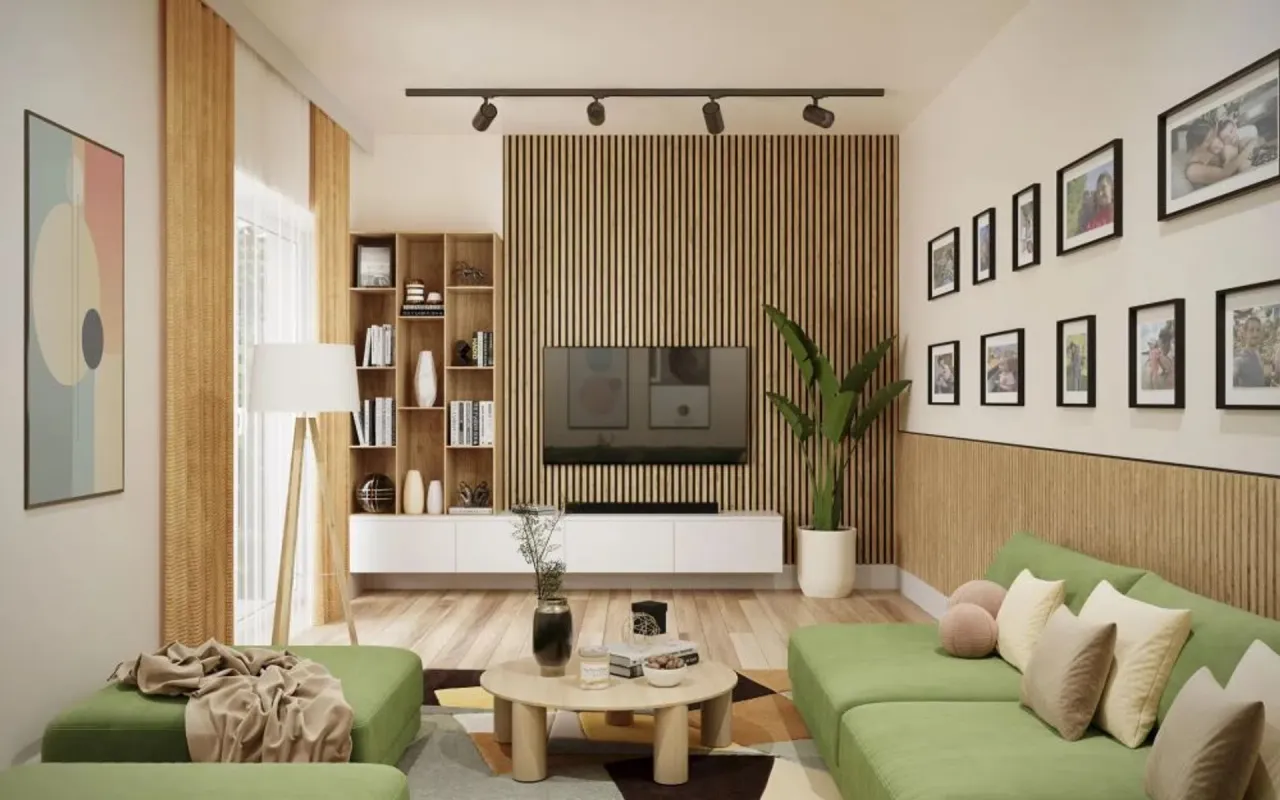 Lamele dekoracyjne we wnętrzu nowoczesnym