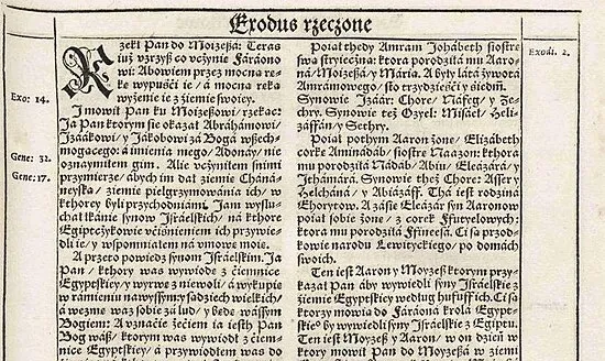 strona tytułowa Biblii Leopolity 1561
