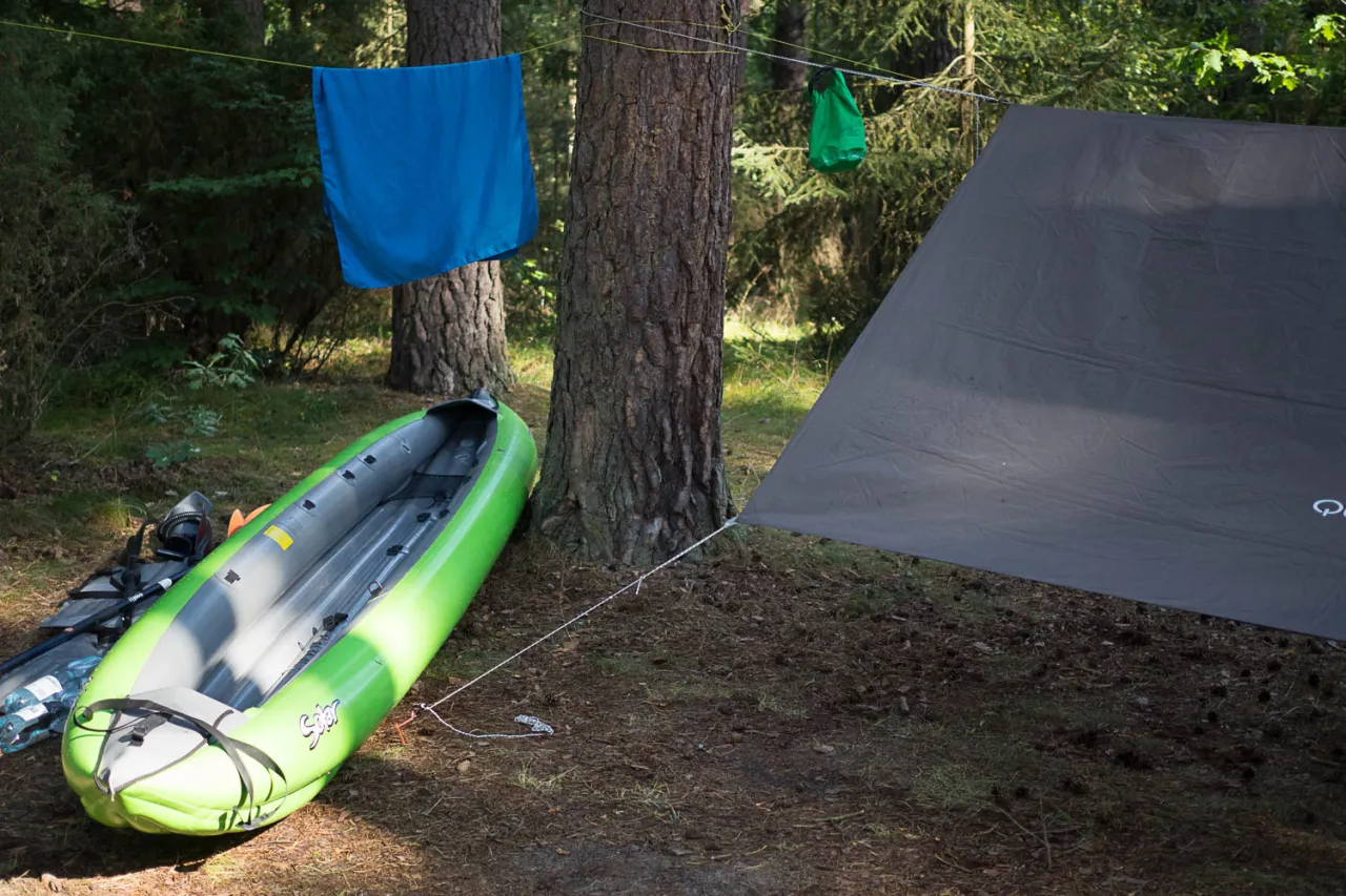 rozmieszczenie bagażu w kajaku schemat