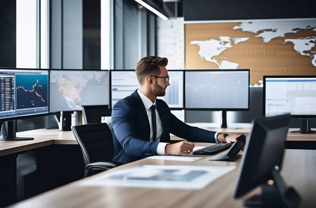 spedytor przy biurku praca dynamiczna