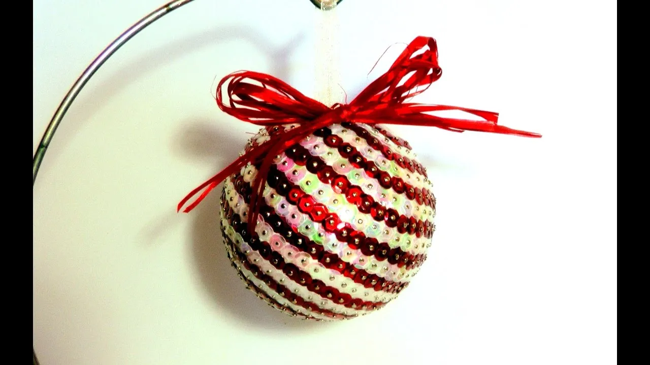 bombka styropianowa cekiny wzory