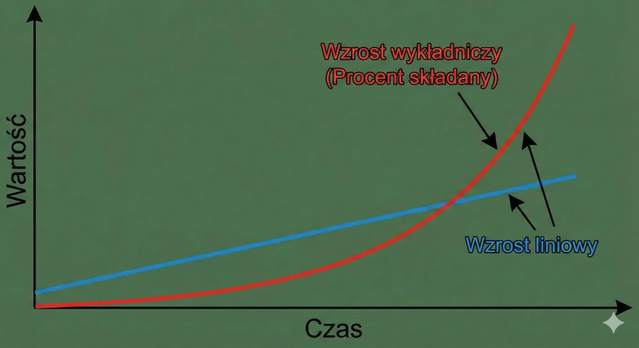 Wykres alokacji portfela inwestycyjnego lub strategia DCA