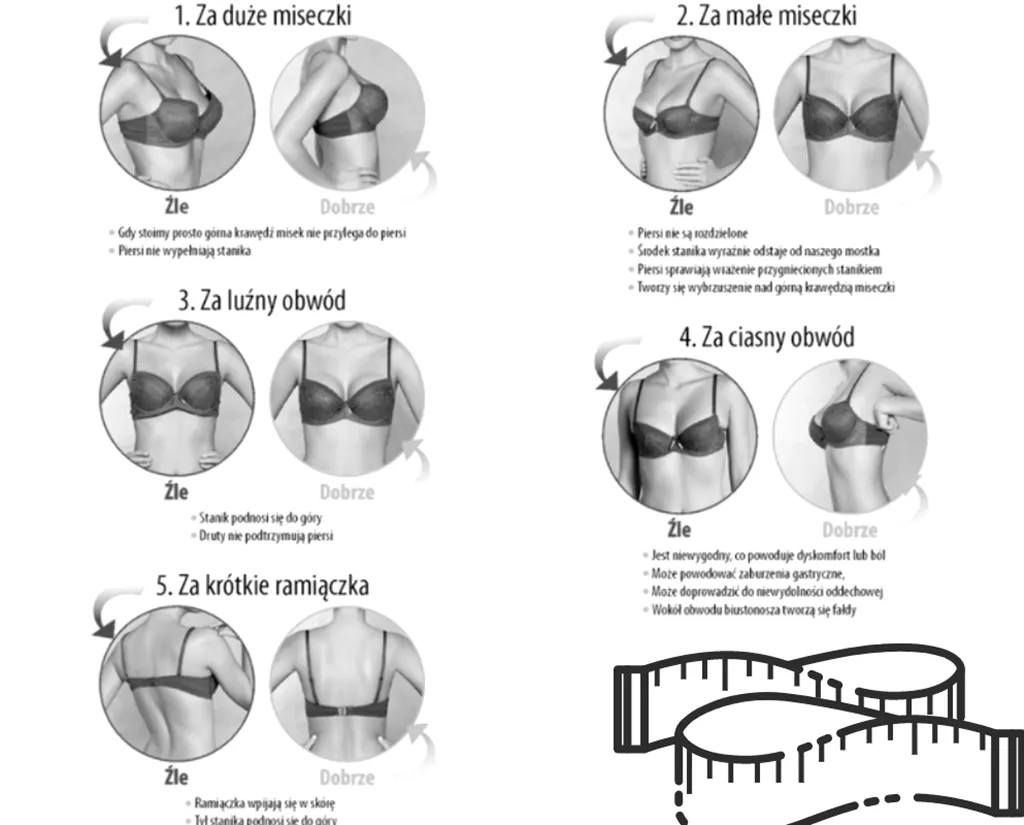 rodzaje miseczek biustonosza grafika