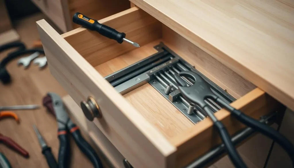 zatrzaski demontażowe szuflady z cichym domykiem