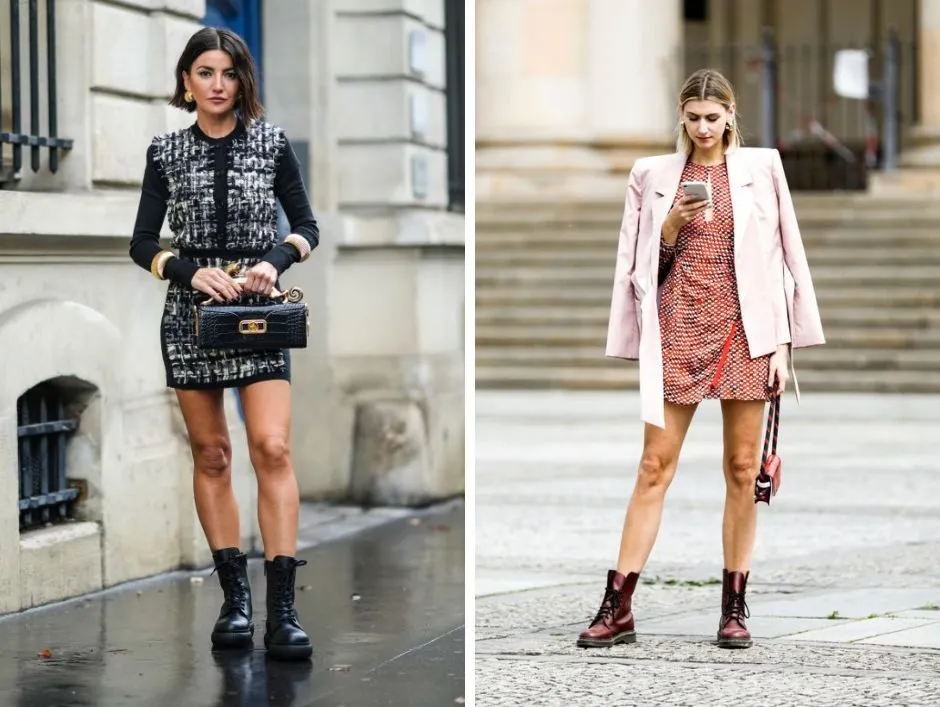 Błędy w stylizacji botków i sukienki