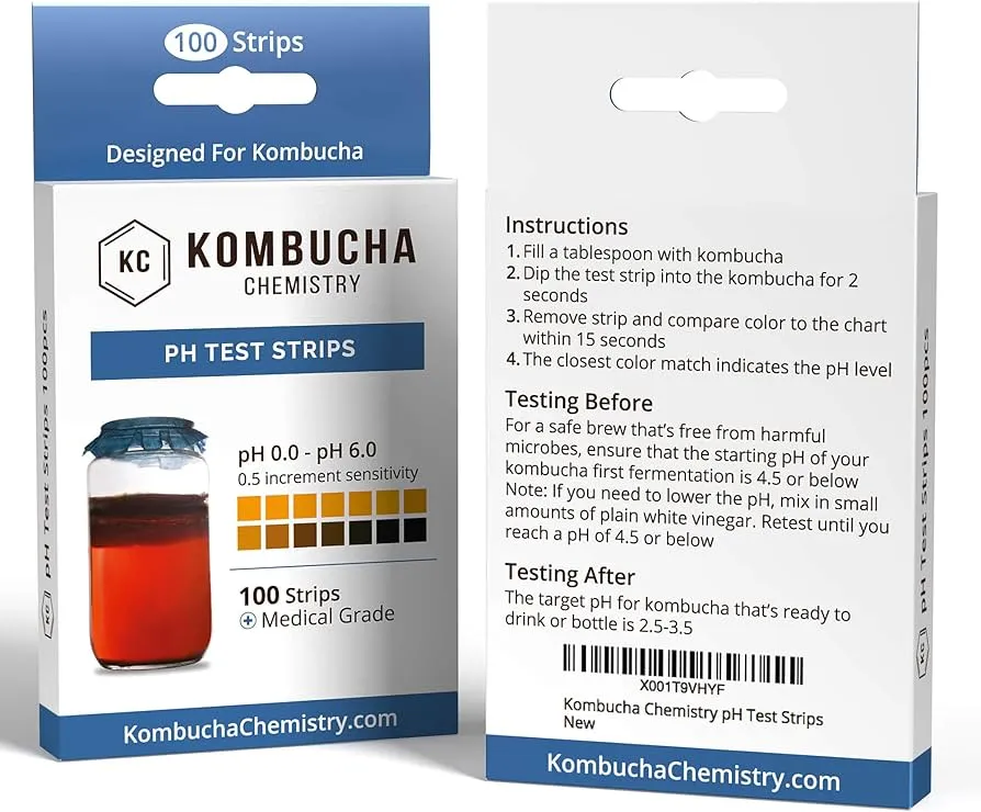 Paski do pomiaru pH kombuchy