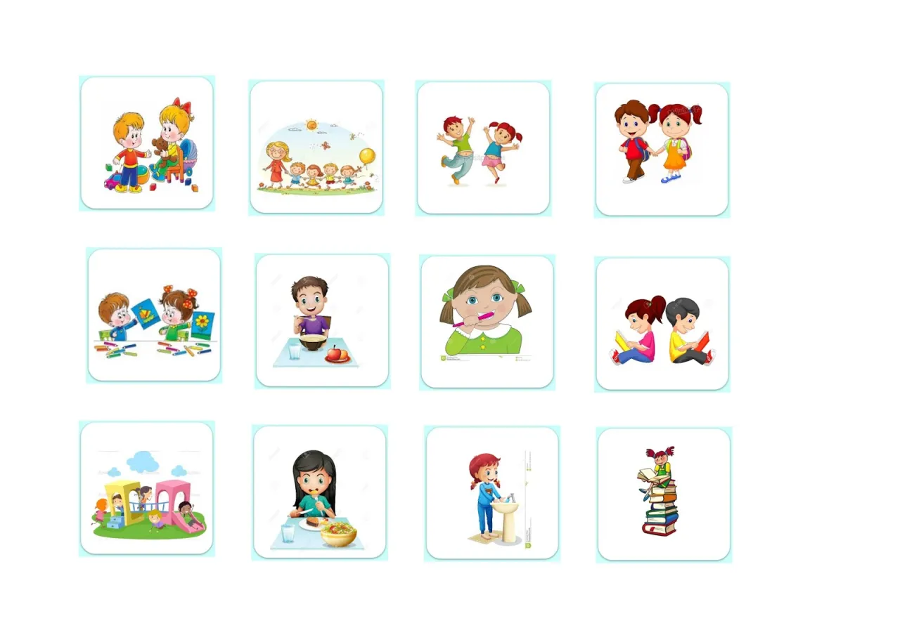 Dziecko używa piktogram&oacute;w do planowania dnia