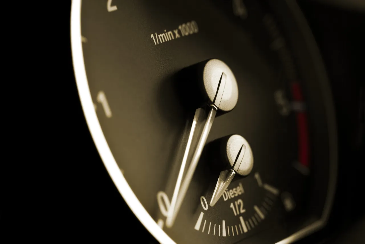 Silnik Diesla widok od przodu