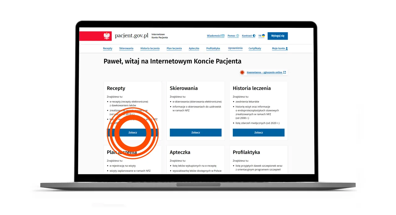 Internetowe Konto Pacjenta historia e-recept