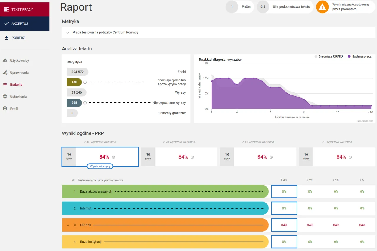 raport JSA przykład