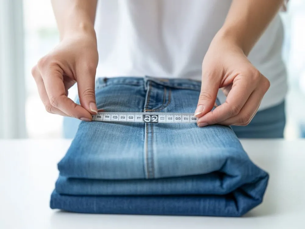 jak zmierzyć biodra w spodniach na płasko