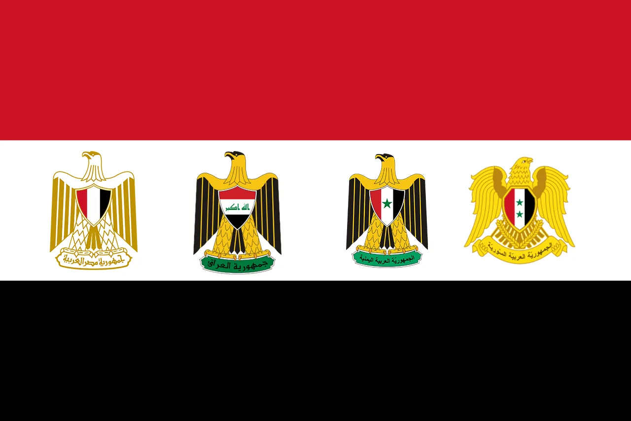 por&oacute;wnanie flag iraku syrii egiptu jemenu
