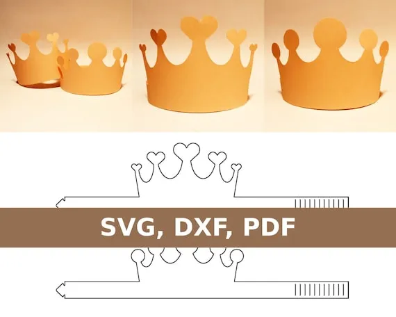 szablon korony z kartonu