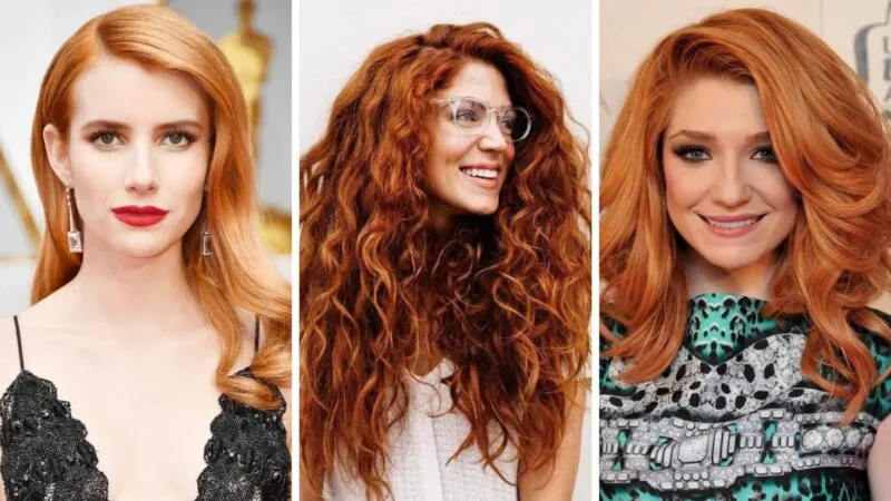 kobieta z r&oacute;żową cerą i rudymi włosami, podkreślające zaczerwienienia