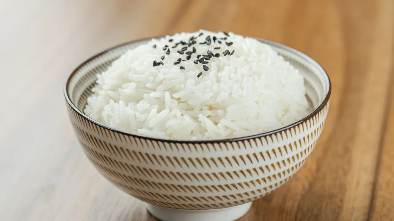 Płukanie ryżu w misce
