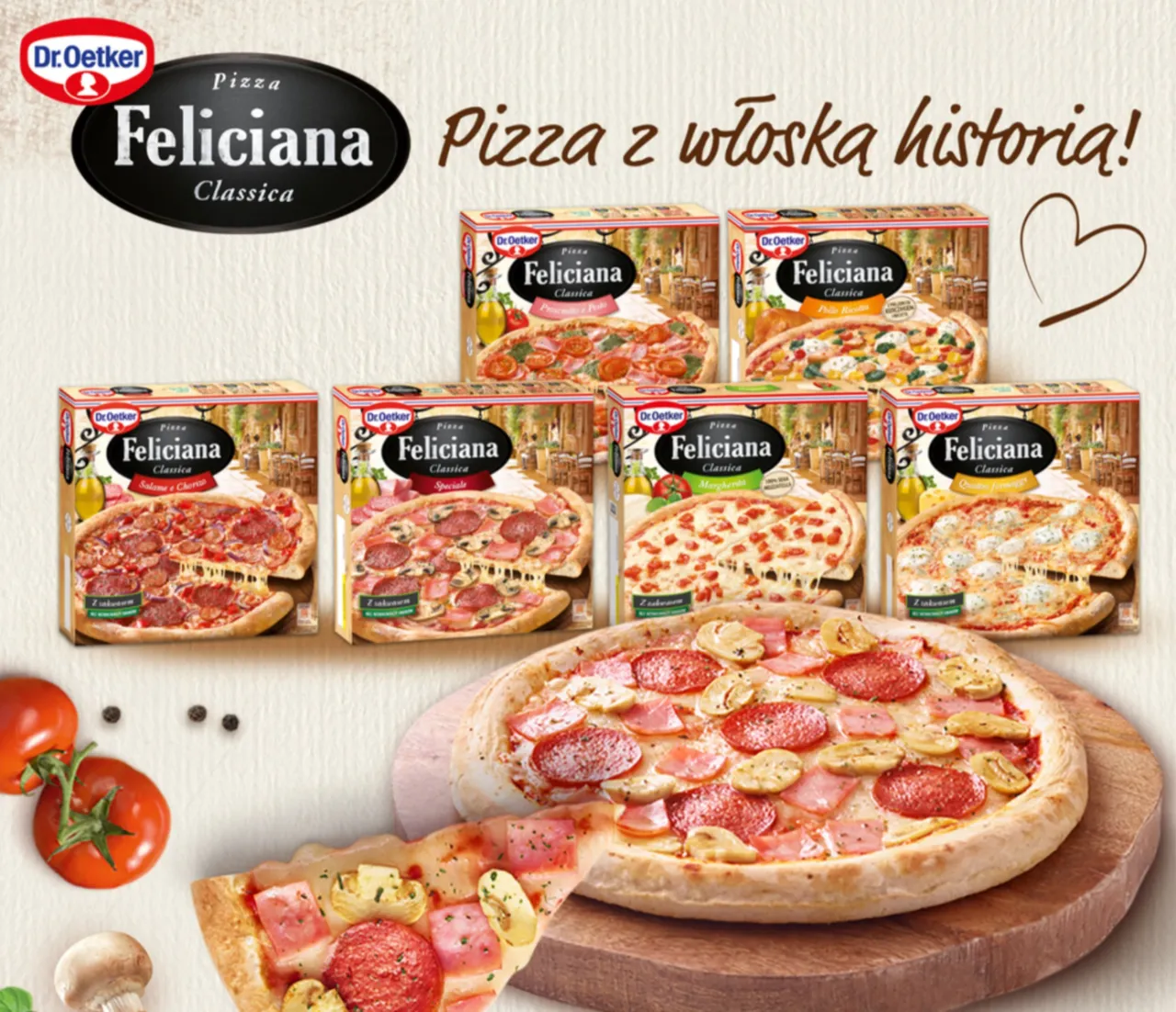 Pizza Feliciana w piekarniku gotowa