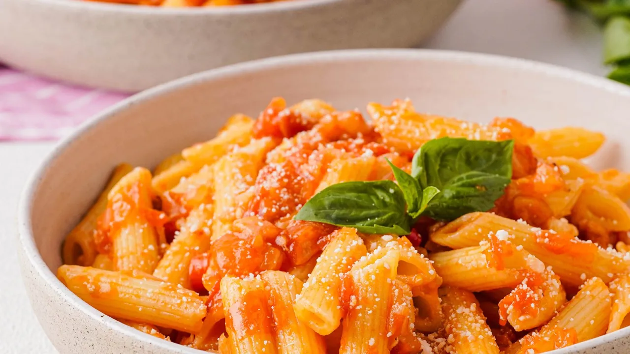 Nudeln mit Tomatenso&szlig;e Arrabbiata