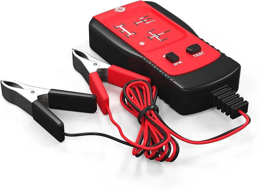 Test przekaźnika samochodowego z akumulatorem i żar&oacute;wką