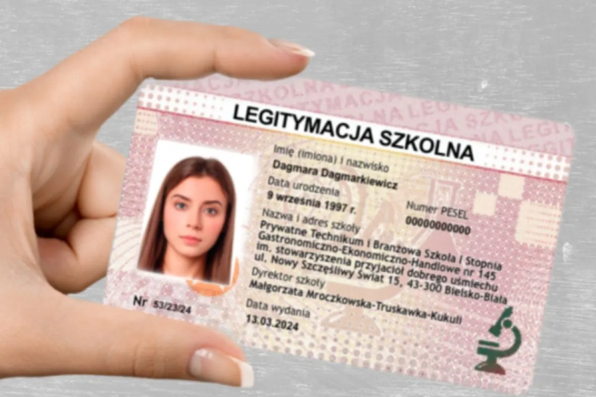 Legitymacja szkolna maturzysty data ważności