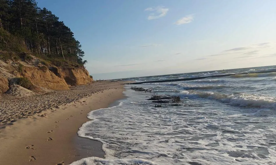 cofka Bałtyk zalane wybrzeże