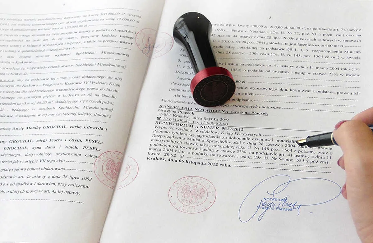 Dokumenty do darowizny mieszkania notariusz