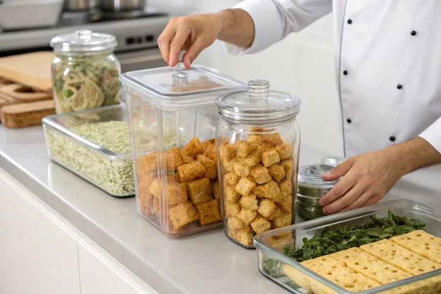 Przechowywanie grzanek w słoiku