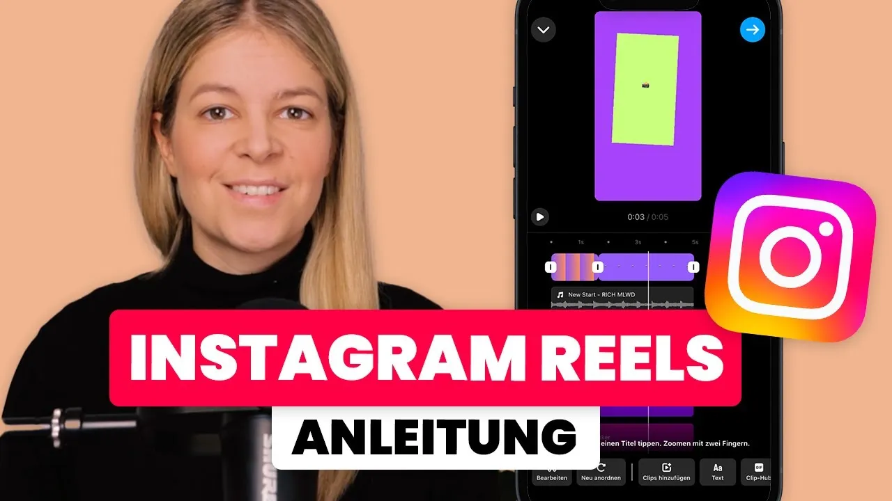 Instagram Reels Erstellungsoberfläche