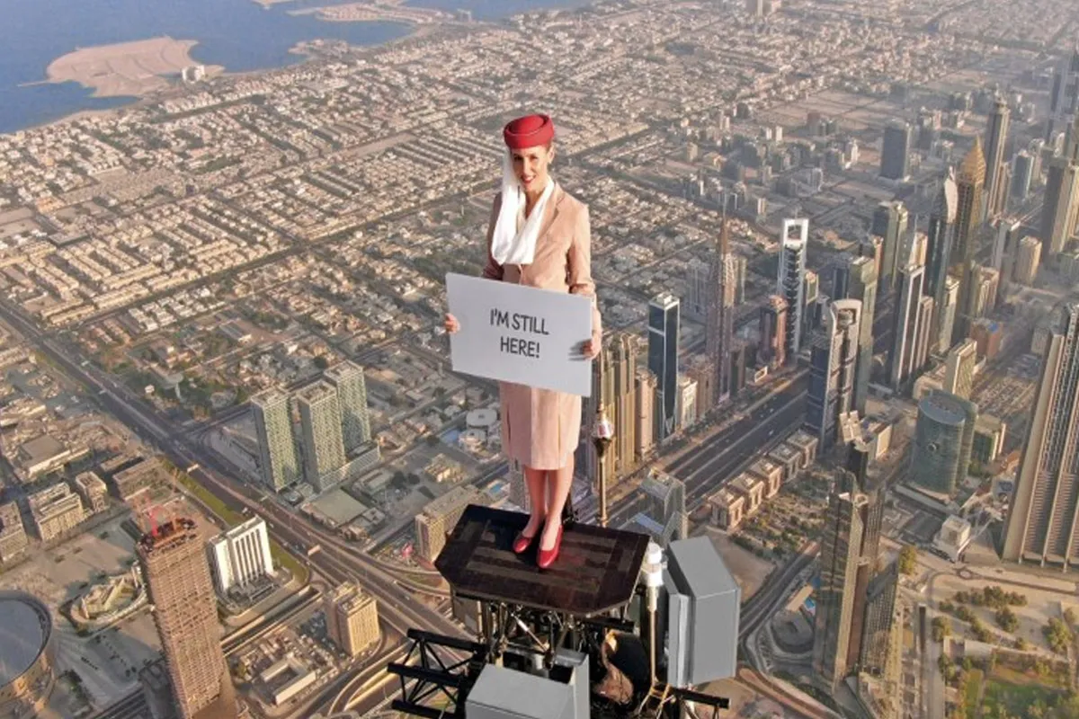 Burdż Chalifa z lotu ptaka Dubaj