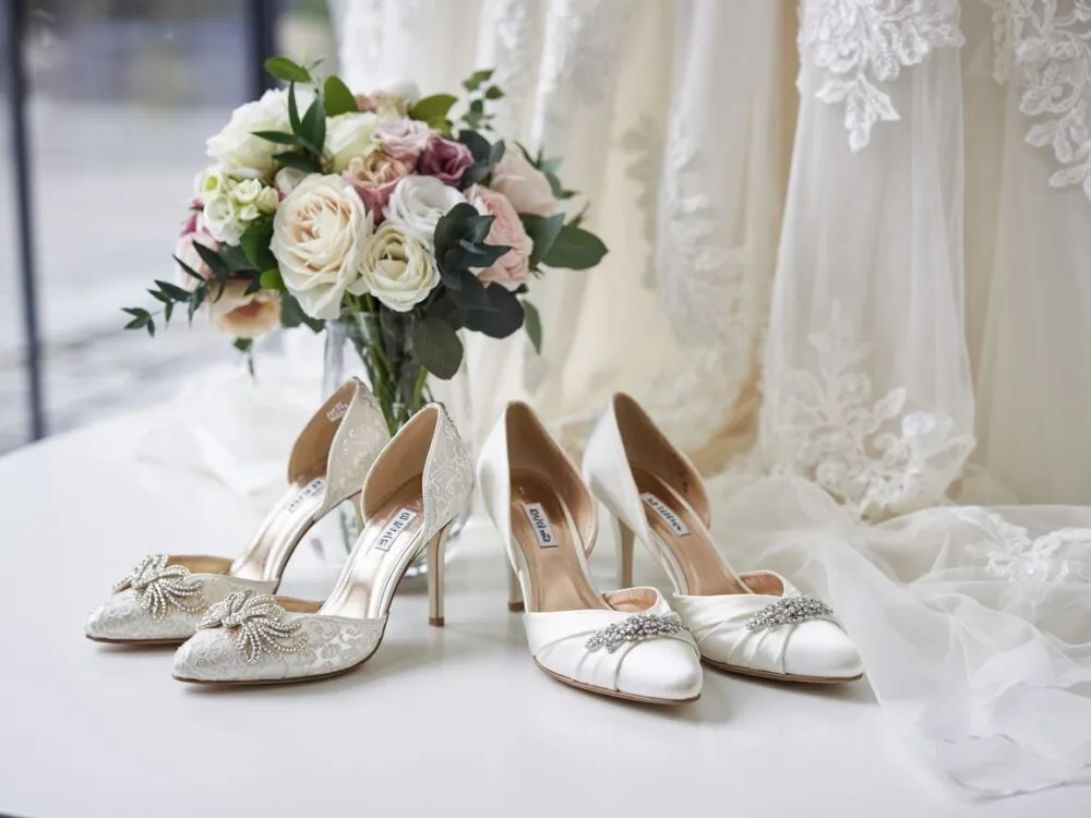 buty ślubne kolorowe nude metaliczne pastele