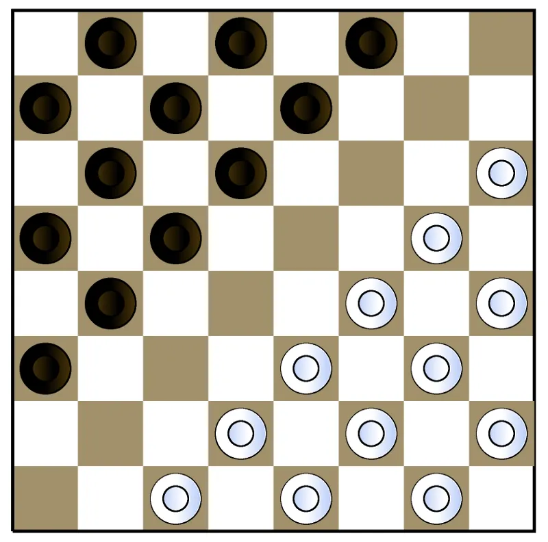 plansza warcaby pionki bicie