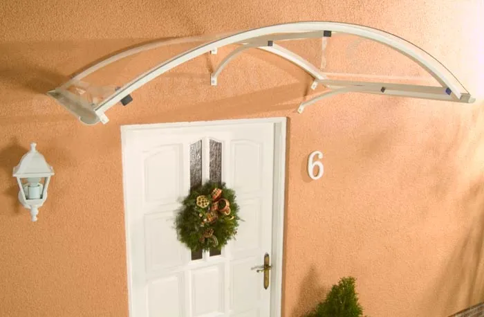 różne rodzaje daszków nad drzwi