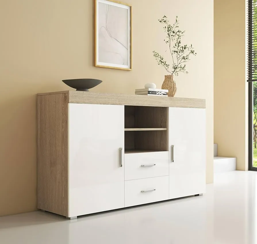 Zdjęcie Aparador blanco: &iquest;mate o brillo? Gu&iacute;a para un sal&oacute;n con estilo