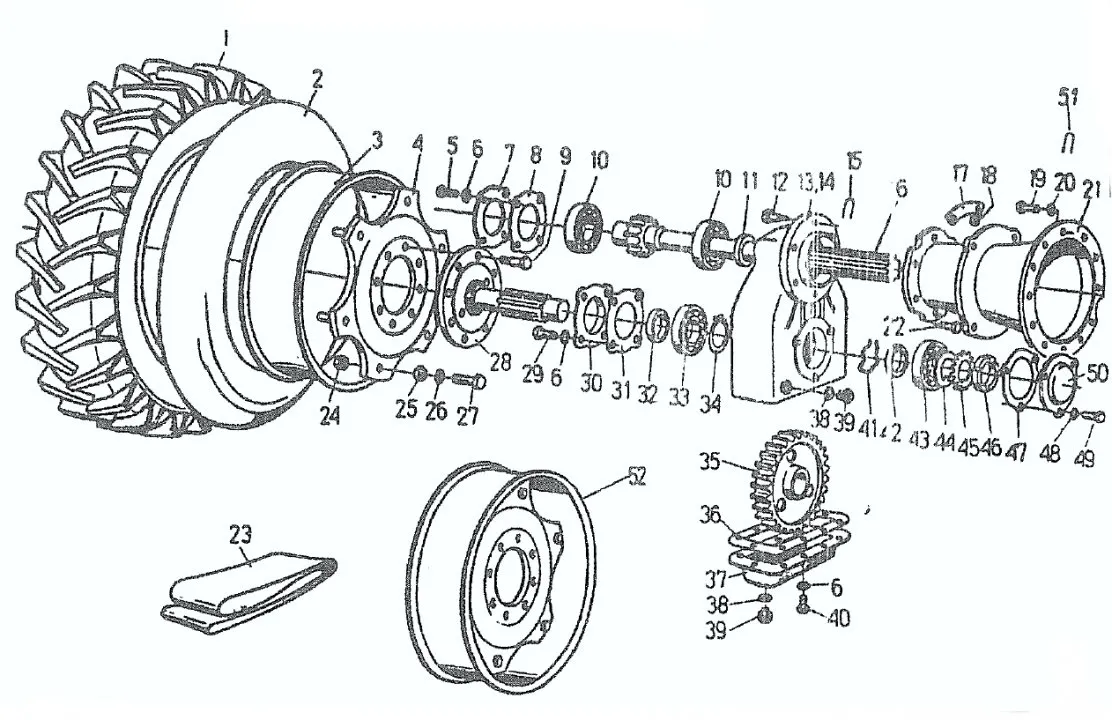 budowa mechanizmu różnicowego ursus c-360 schemat