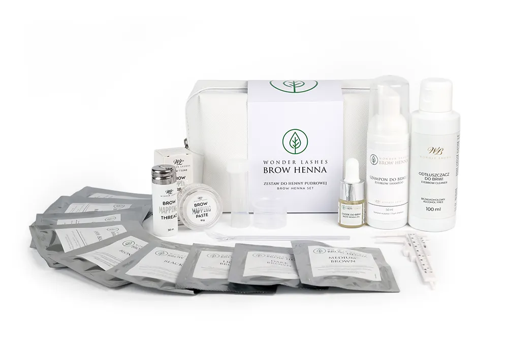 zestaw do henny pudrowej w domu akcesoria