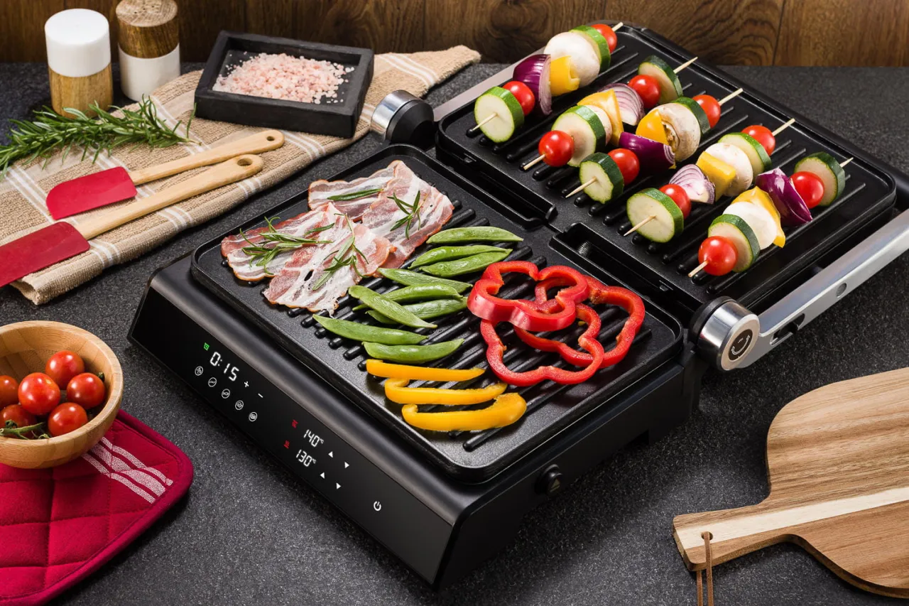 grill elektryczny moc, płyty grzewcze grill elektryczny