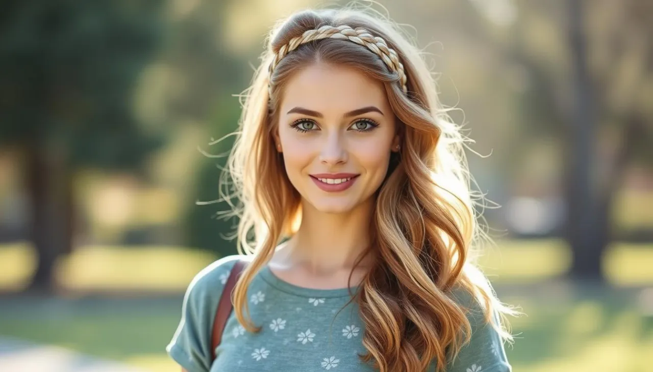 fryzury z opaską z węzłem